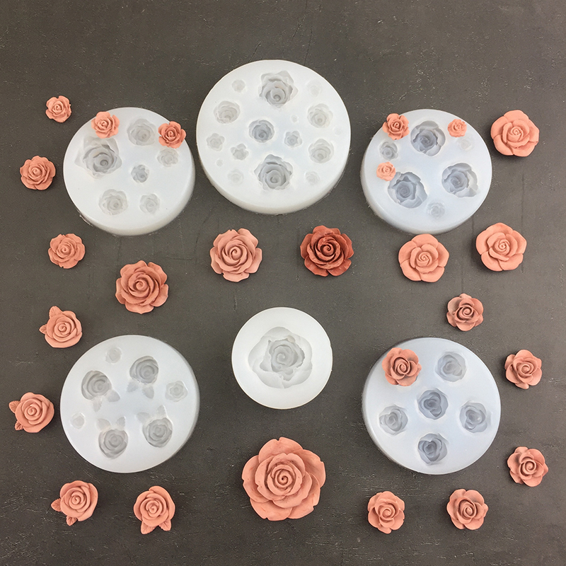Candle Making Accessories - Силиконовые 3D формы в форме розы,