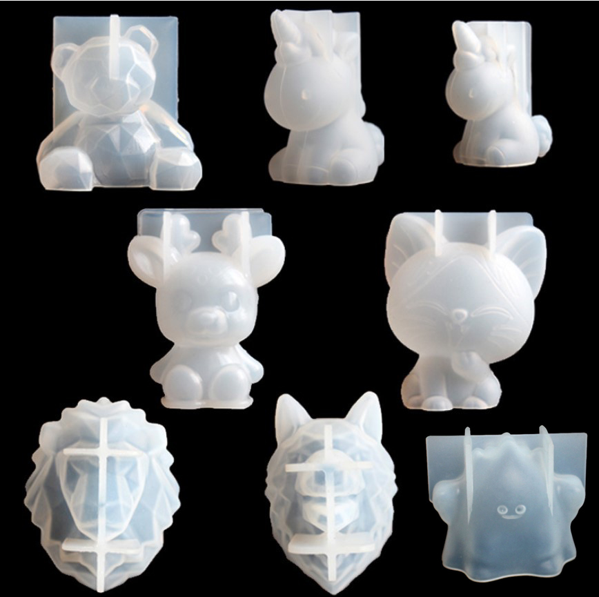 Candle Making Accessories - Прозрачные силиконовые формы для единорога из