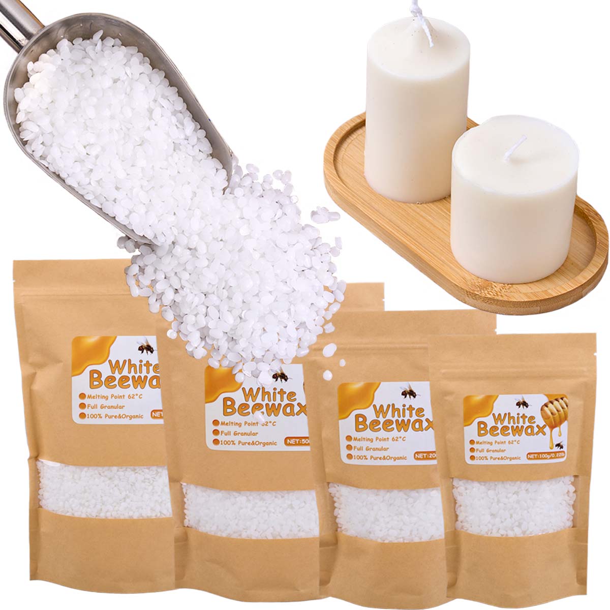 Белый пчелиный воск, чистый на – обзор и цена Candle Making Wicks